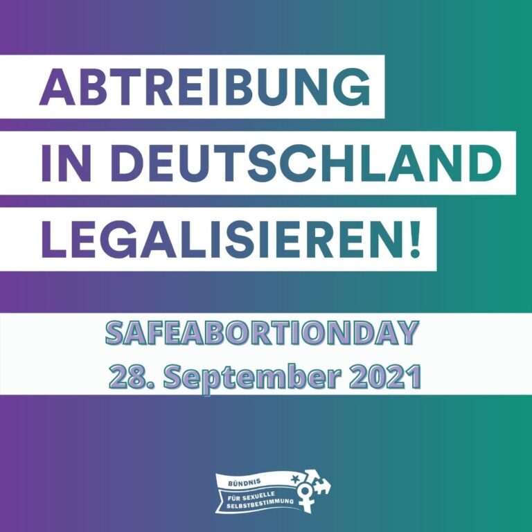 Pressemitteilung: Deutschland feiert den Safe Abortion Day. Schluss mit 150 Jahren Kriminalisierung!