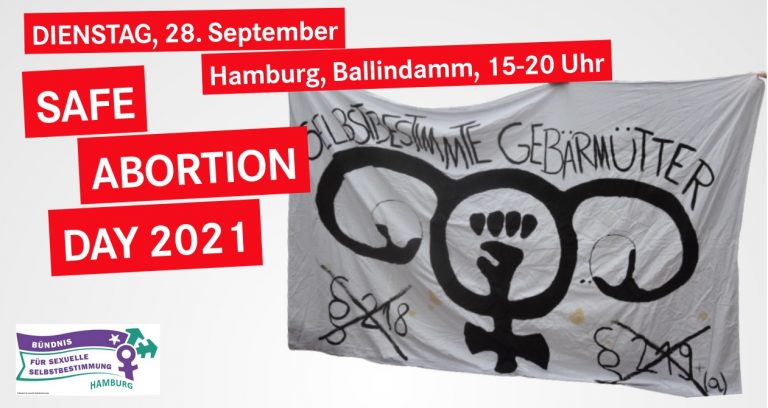 Protest am Safe Abortion Day 2021 in Hamburg